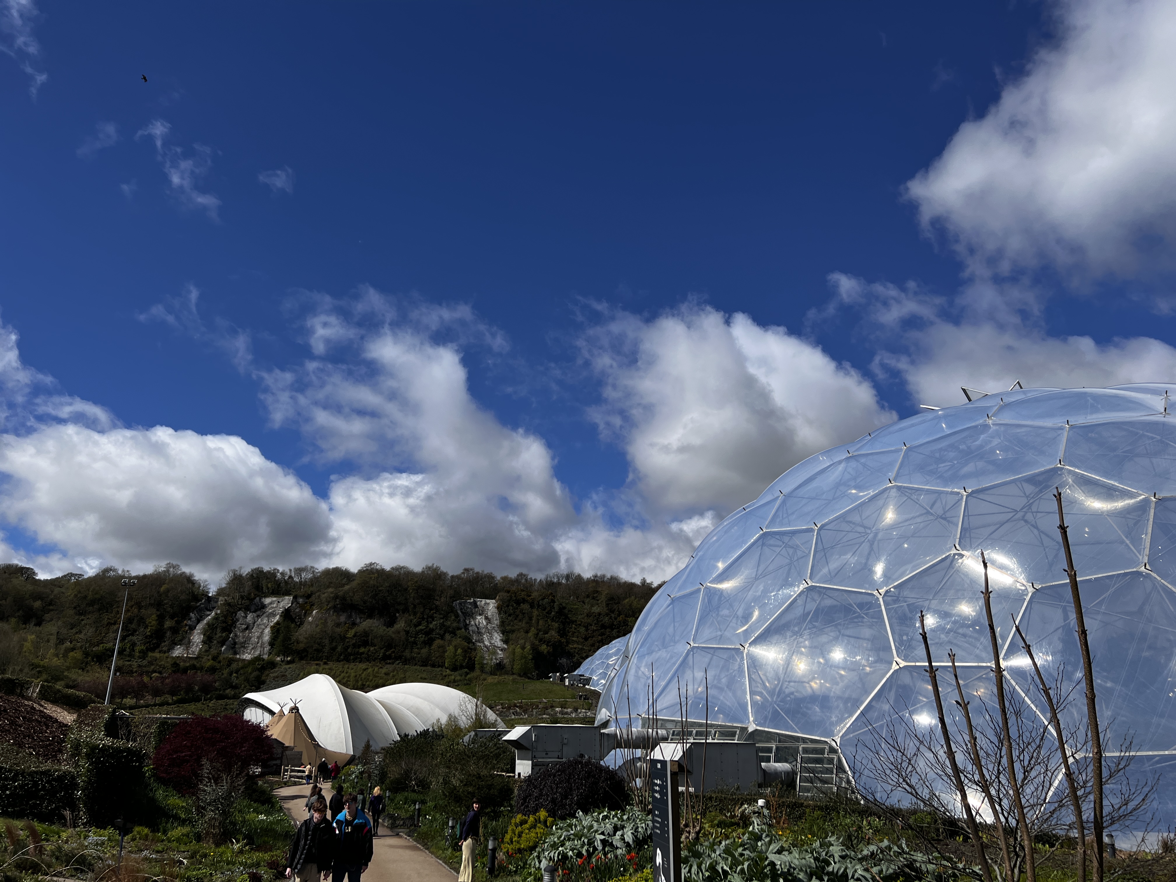 Cornwall, the eden project, the globes of Eden Project